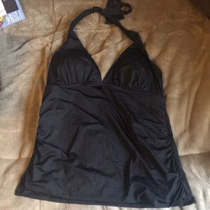 Merona black halter bathing suit tankini top